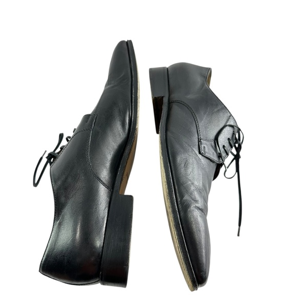 Genuine Men STEMAR Black Lace Up Leather Shoes Size 8 US 7 Euro